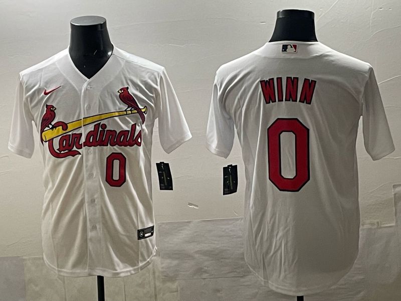 Men 2025 St.Louis Cardinals 0 Winn White Nike 2025 MLB Jersey 01